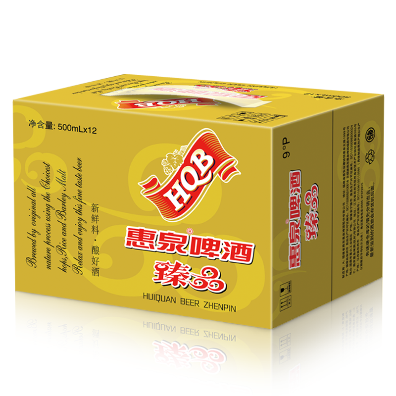 500mL9&#176;P惠泉臻品啤酒易（12听装）